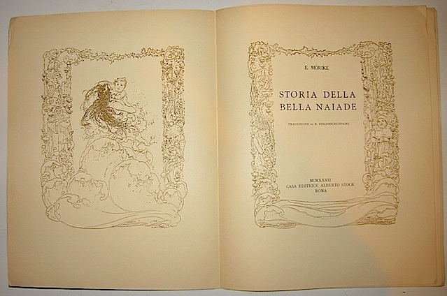 E. Mà¶rike Storia della bella Naiade. Traduzione di R.Pisaneschi-Spaini 1927 Roma Alberto Stock